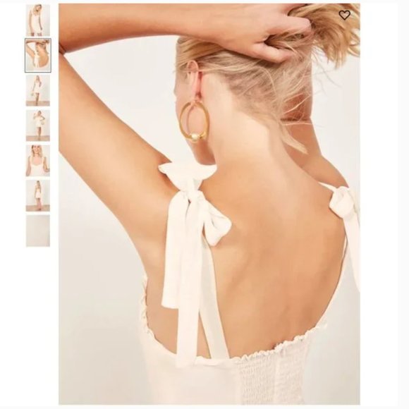 Reformation Christine Mini Dress - Ivory - Picture 4 of 12